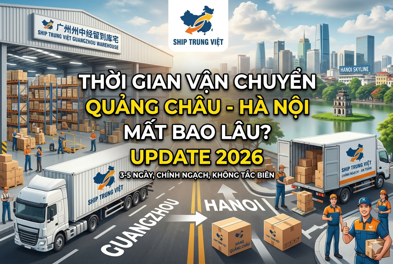 Thời gian vận chuyển hàng từ Quảng Châu về Hà Nội mất bao lâu? Update 2026