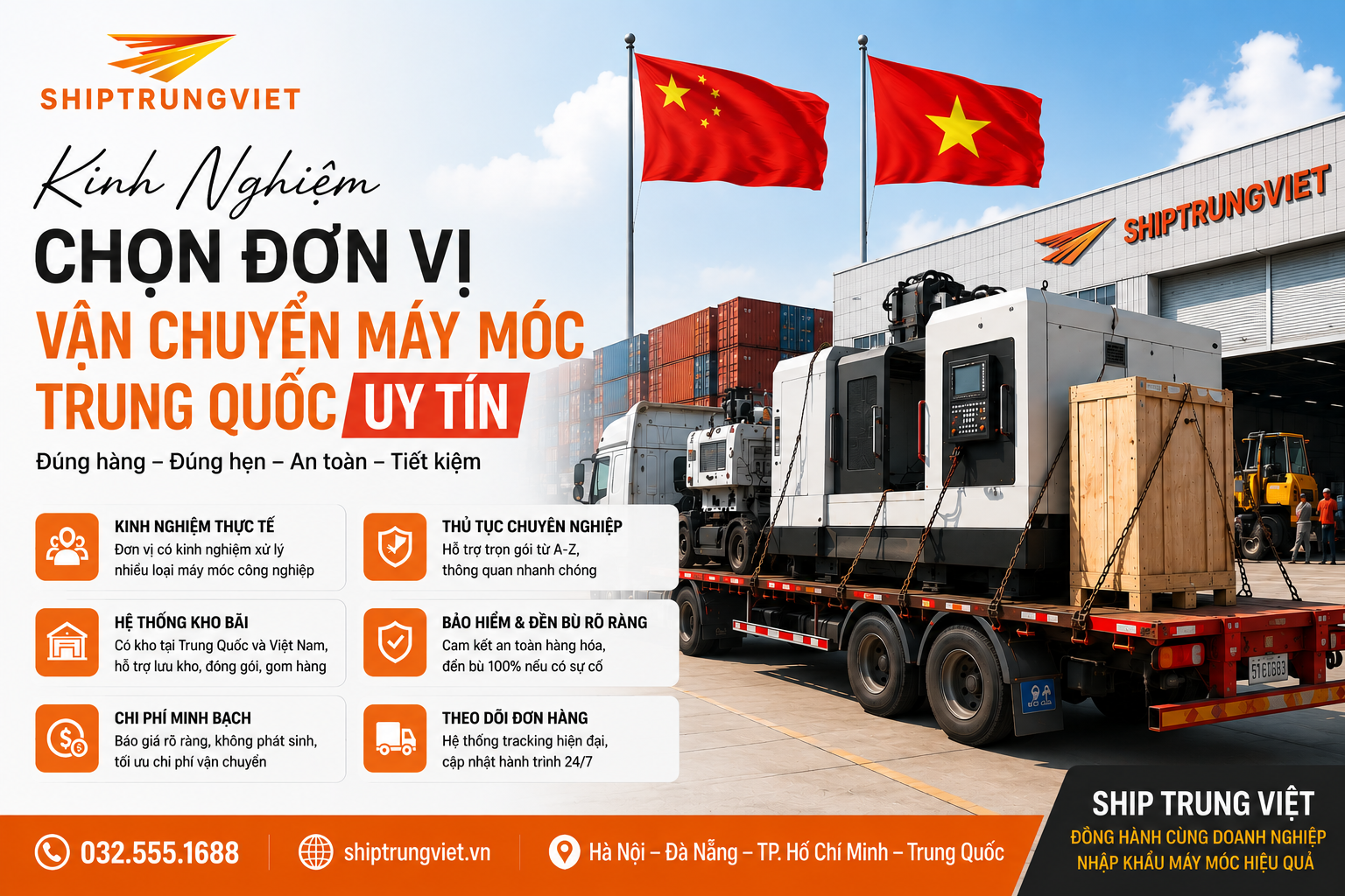 Dịch Vụ Vận Chuyển Máy Móc Trung Quốc Về Việt Nam Uy Tín, Chính Ngạch Quốc Tế