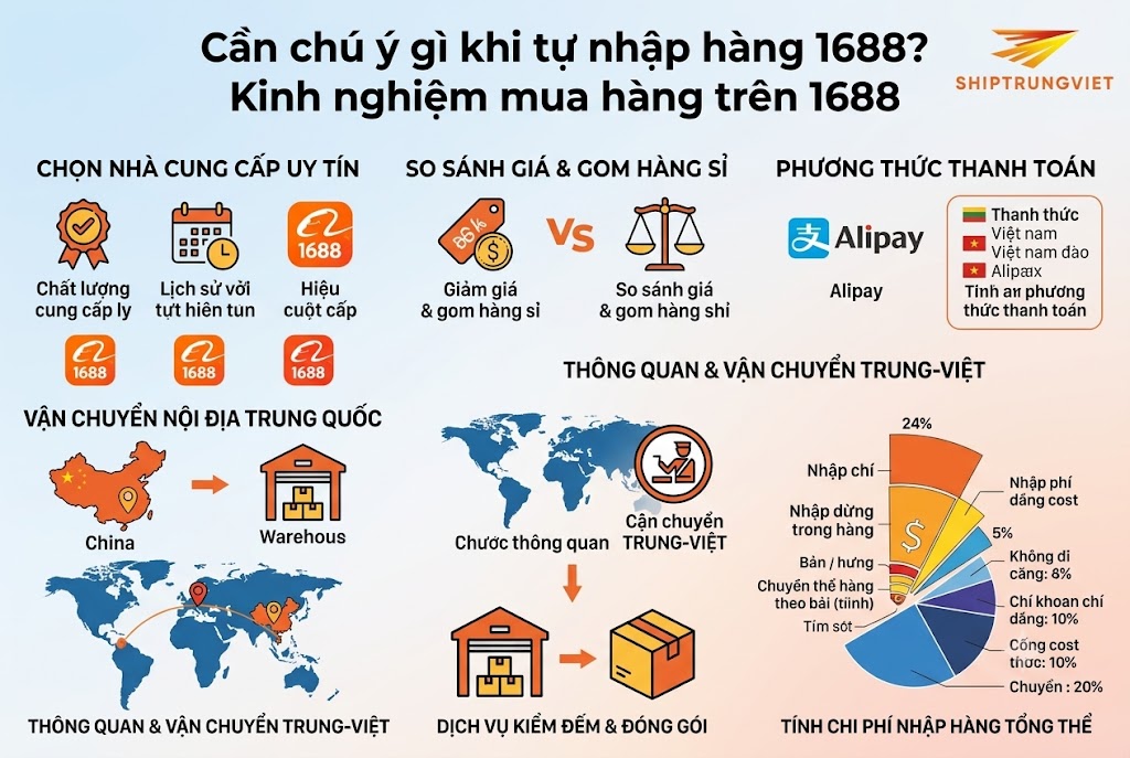 Chi tiết cách nhập hàng 1688, tự order 1688 về Việt Nam mới nhất 2026 Chi tiết cách nhập hàng 1688, tự order 1688 về Việt Nam mới nhất 2026