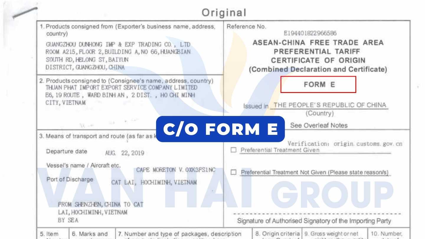 Những lỗi thường mắc phải trên C/O form E và cách phòng tránh