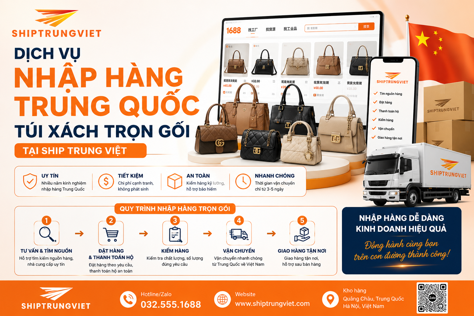 Túi Xách Trung Quốc: Hướng Dẫn Nhập Hàng Trung Quốc Giá Gốc, Chất Lượng Từ A-Z