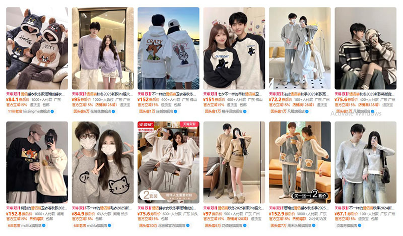 Quần áo đồ đôi Trung Quốc - Kinh doanh 1 vốn 4 lời Quần áo đồ đôi Trung Quốc - Kinh doanh 1 vốn 4 lời